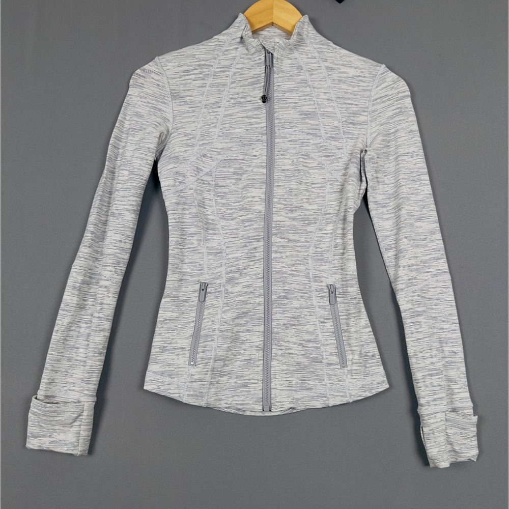 Lululemon Define Jacket Wee Are From Space Ice Gray Alpine White Size 2